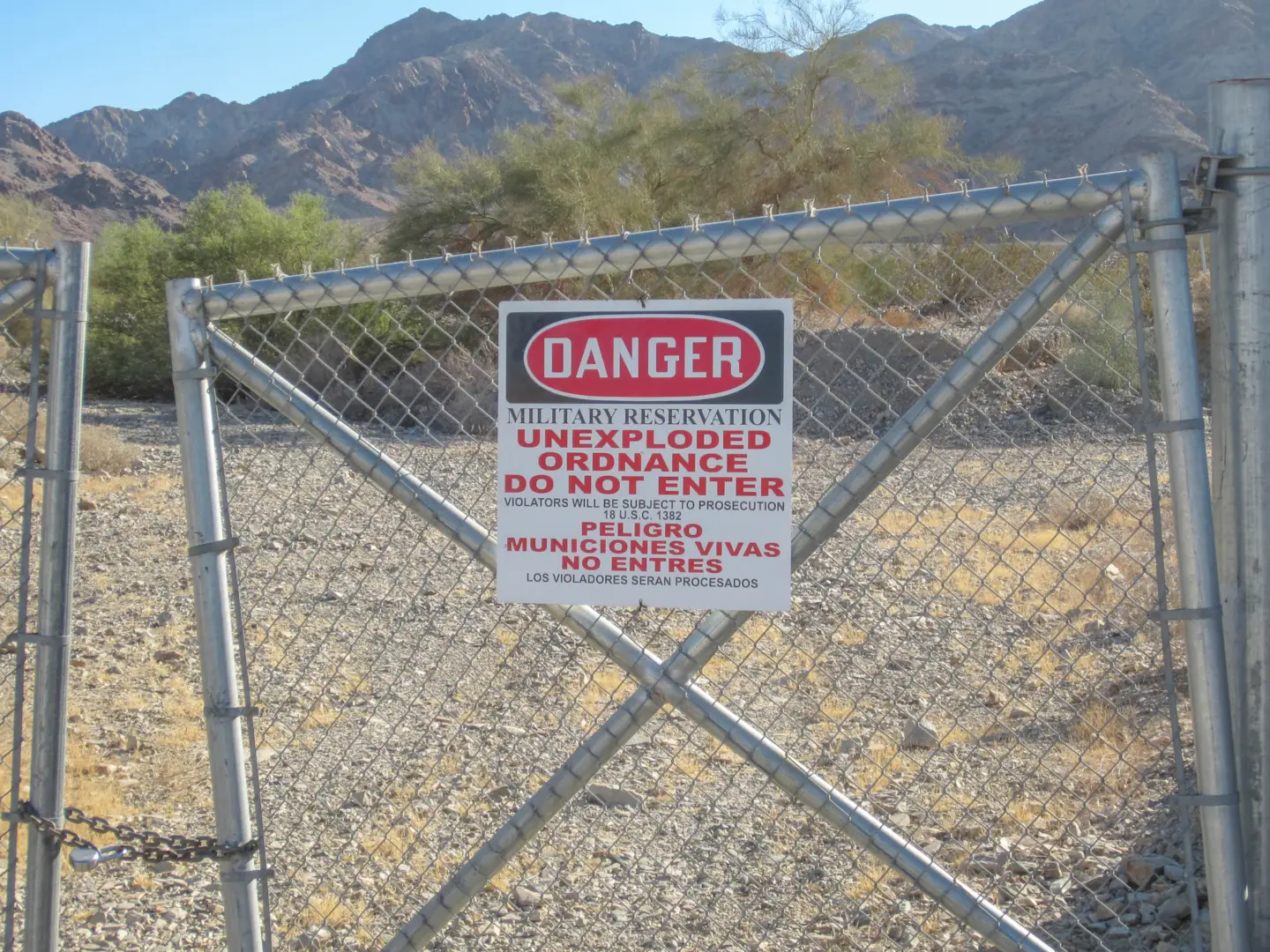 Behind the farm is a huge area used by the military